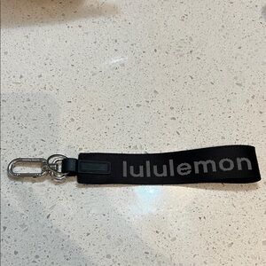 Lululemon Black and Silver Keychain